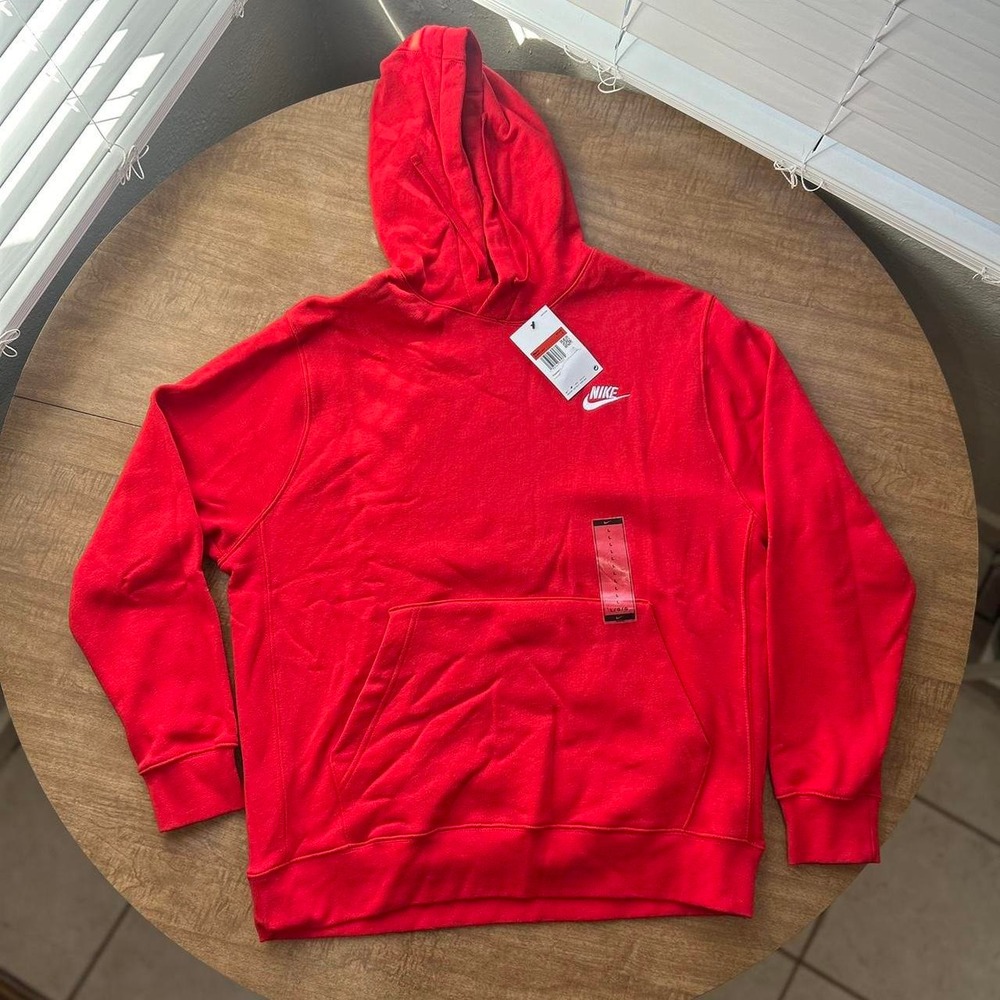 NWT Red Nike hoodie with embroidered swoosh